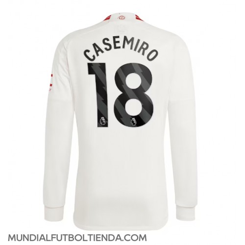 Camiseta Manchester United Casemiro #18 Tercera Equipación Replica 2023-24 mangas largas